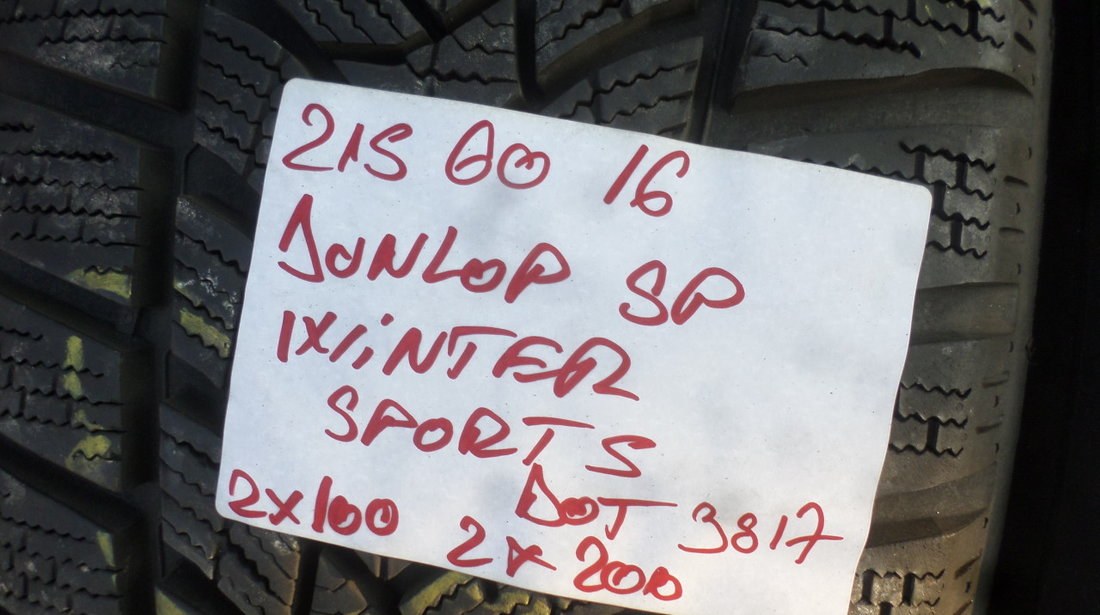 Jante VW Passat b8 tabla 215 60 16 iarna Dunlop Sp Winter Sport 5  dot (3817)