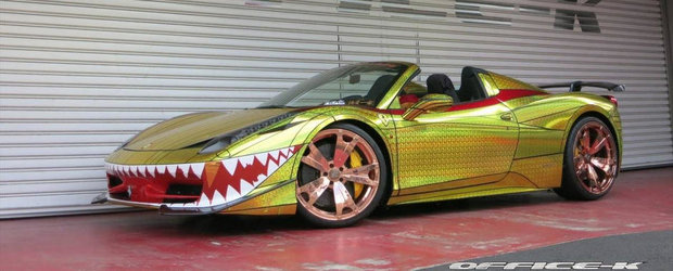 Japonezii sacrifica un Ferrari 458 de dragul tuningului