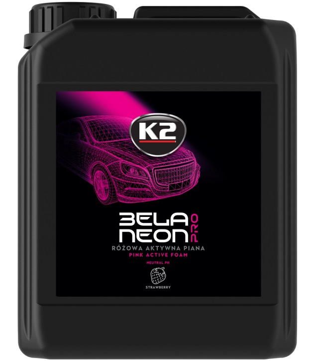 K2 Bela Neon Pro Spuma Activa Color Roz Cu Aroma Capsuni 5L D0155