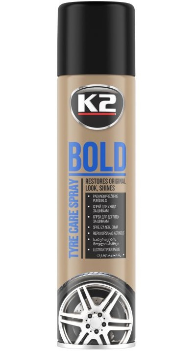 K2 Bold Spray Curatat Si Lustruit Anvelope 600ML K156