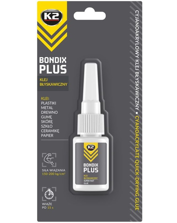 K2 Bondix Plus Adeziv Pentru Plastic, Lemn, Cauciuc, 10G B101