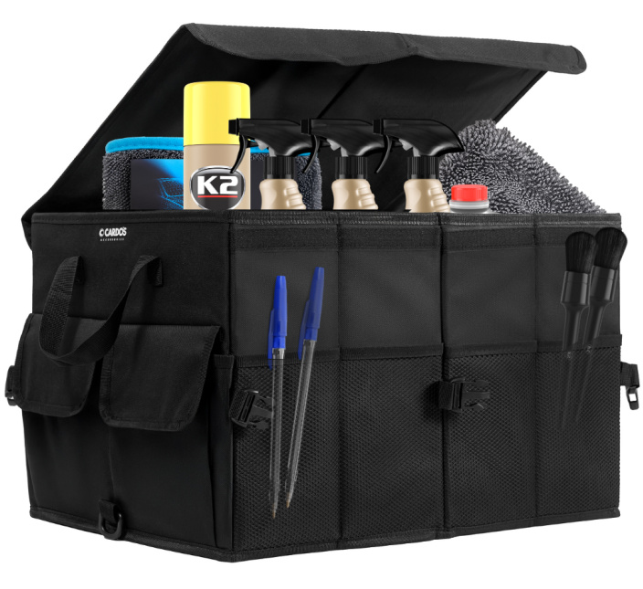 K2 Cardos Geanta Organizator Auto Pliabila Produse Detailing Pentru Portbagaj Negru XXL 64L AW110