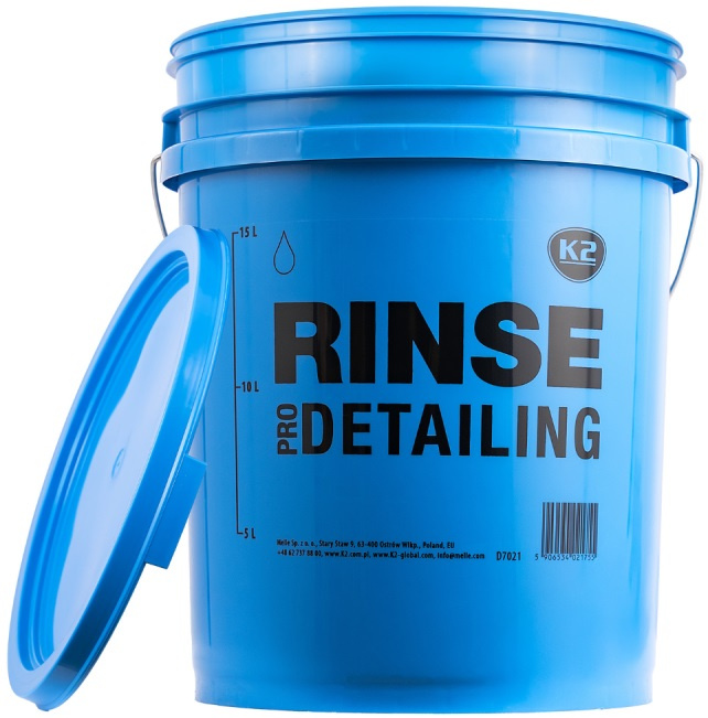 K2 Detailing Bucket Rinse Pro Galeata Clatire Detailing Albastru 20L D7021