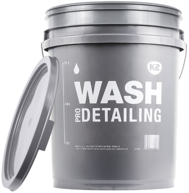 K2 Detailing Bucket Wash Pro Galeata Spalat Detailing Gri 20L D7020
