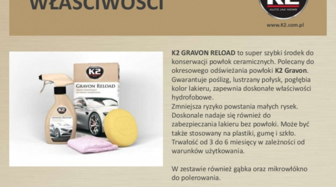 K2 Kit Protectie Ceramica Gravon Reload 250ML G035