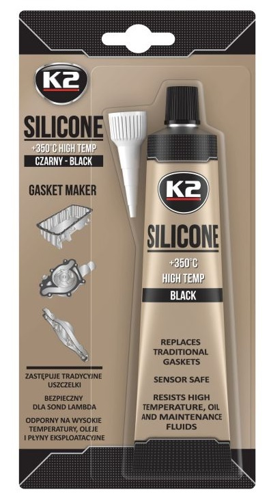 K2 Mastic Silicon Negru 350C 85G B210
