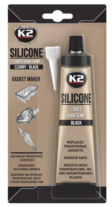 K2 Mastic Silicon Negru 350C 85G B210