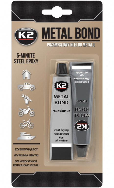 K2 Metal Bond Adeziv Bicomponent Pentru Metal Transparent 56G B116