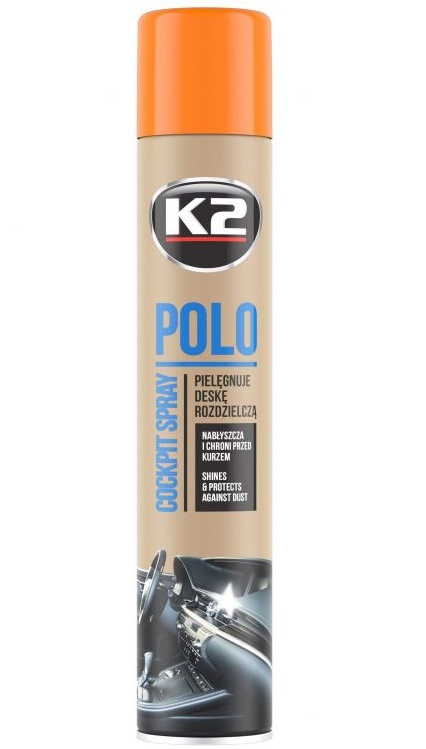 K2 Spray Silicon Polo Cockpit Piersica + Laveta 750ML K407BR0