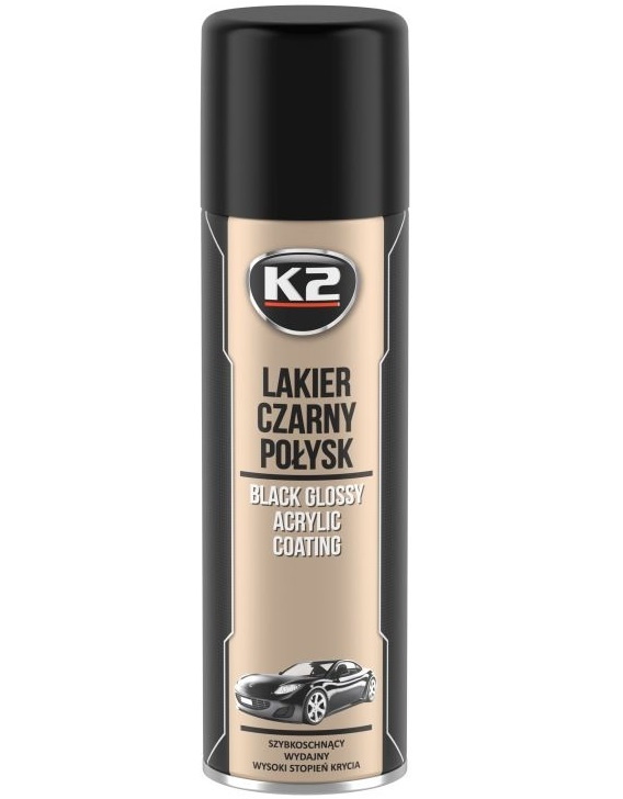 K2 Spray Vopsea Acrylic Negru Lucios 500ML L341