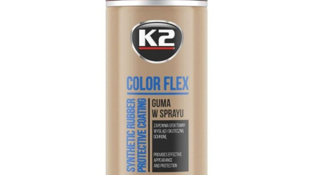 K2 Spray Vopsea Cauciucata Color Flex Negru Mat 400ML L343CM
