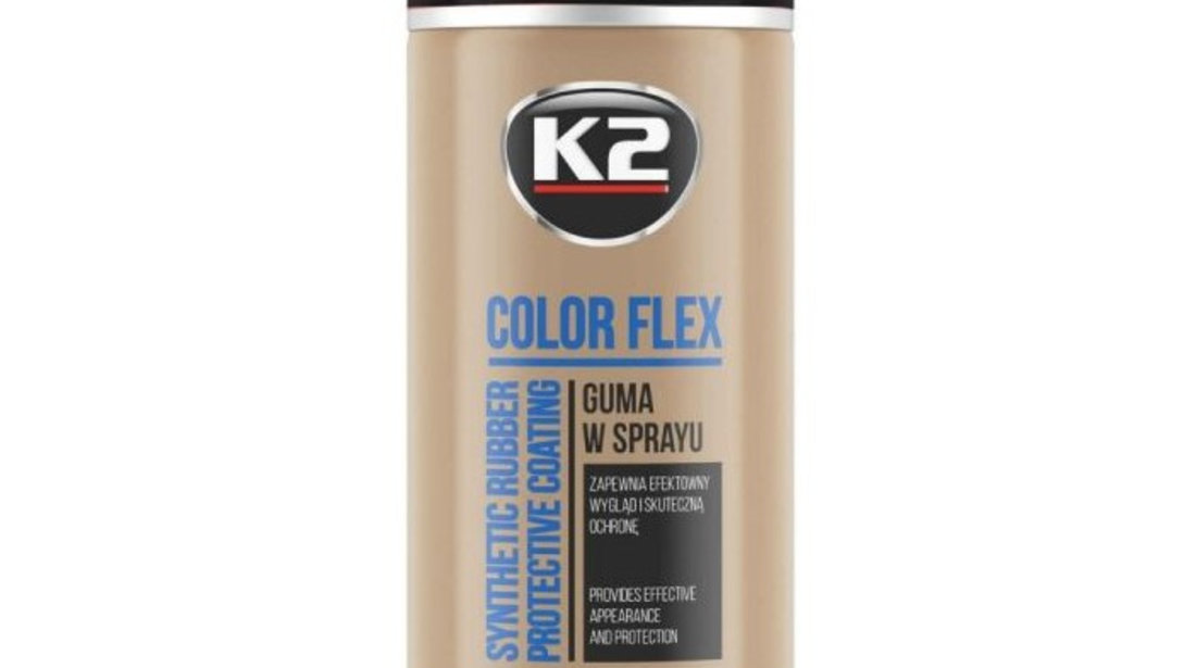 K2 Spray Vopsea Cauciucata Color Flex Negru Lucios 400ML L343CP