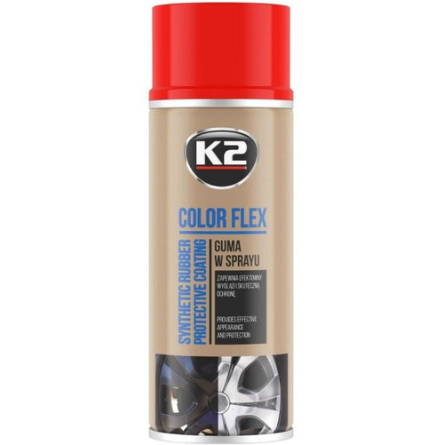 K2 Spray Vopsea Cauciucata Color Flex Rosu 400ML L343CE