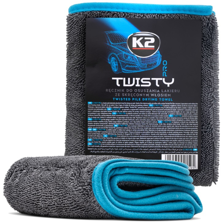 K2 Twisty Pro Laveta Prosop Microfibra 40x60cm 600gsm D0224