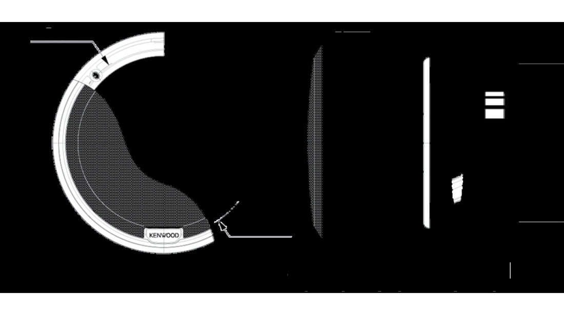 KENWOOD KFC-X174 DIFUZOARE COAXIALE DE 16.5CM, 80W RMS