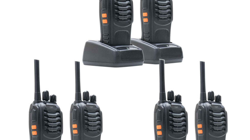 Kit 6 statii radio portabile PNI PMR R40 PRO acumulatori, incarcatoare si casti incluse PNI-R40-6