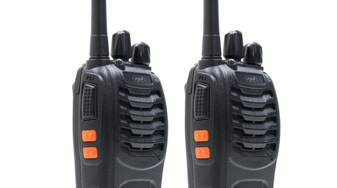 Kit 8 statii radio portabile PNI PMR R40 PRO acumulatori, incarcatoare si casti incluse PNI-R40-8