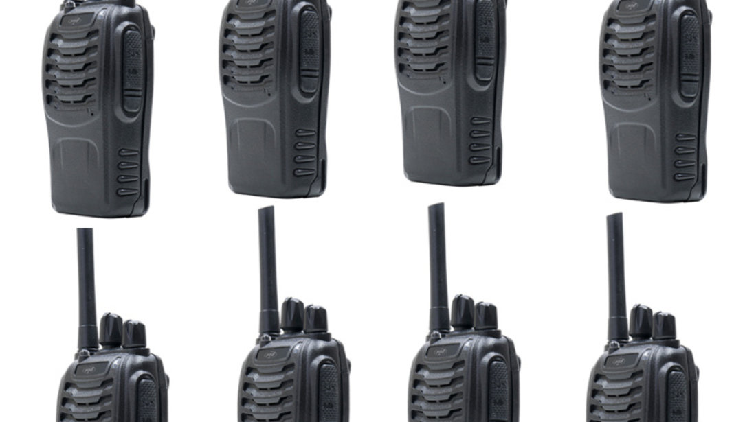 Kit 8 statii radio portabile PNI PMR R40 PRO acumulatori, incarcatoare si casti incluse PNI-R40-8