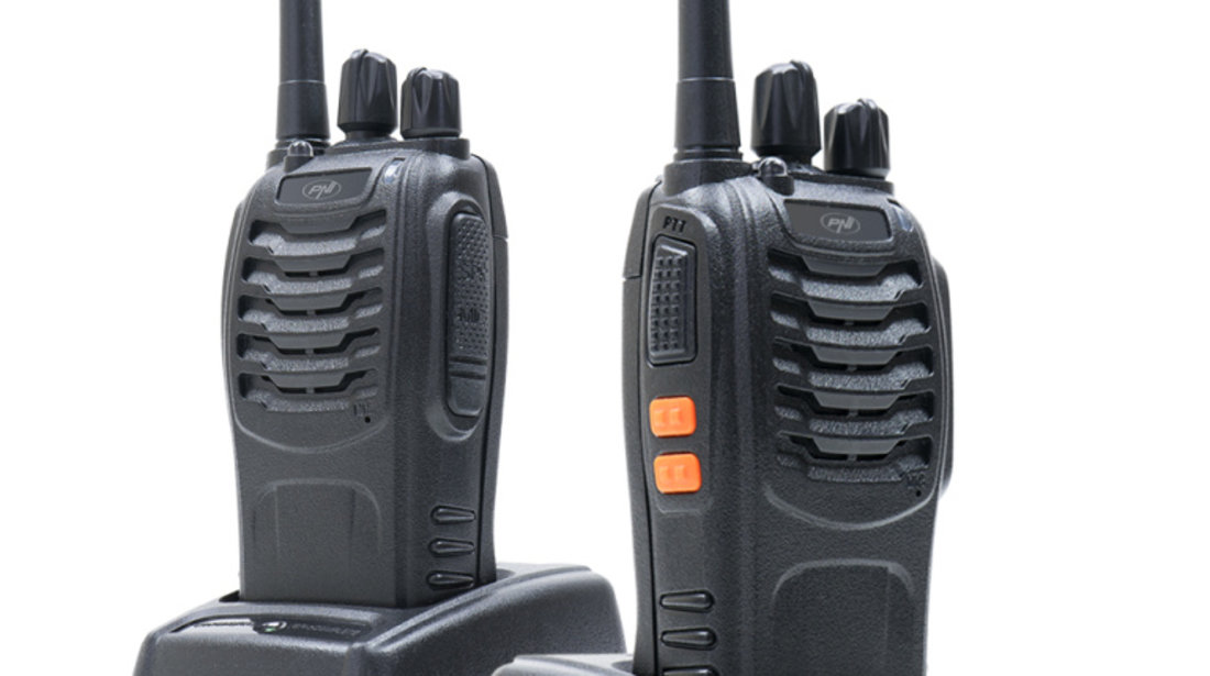 Kit 8 statii radio portabile PNI PMR R40 PRO acumulatori, incarcatoare si casti incluse PNI-R40-8
