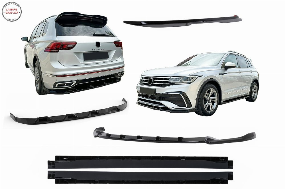 Kit Aero Extensii VW Tiguan II Mk2 R/R Line Facelift (2020-2024) Negru- livrare gratuita