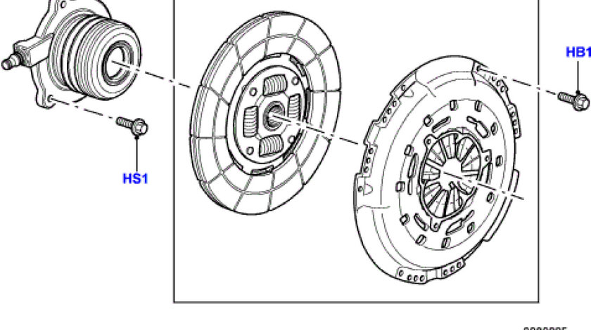 Kit ambreiaj Land Rover motor 2,7 TD (disc+placa presiune) LAND ROVER AM URF500060