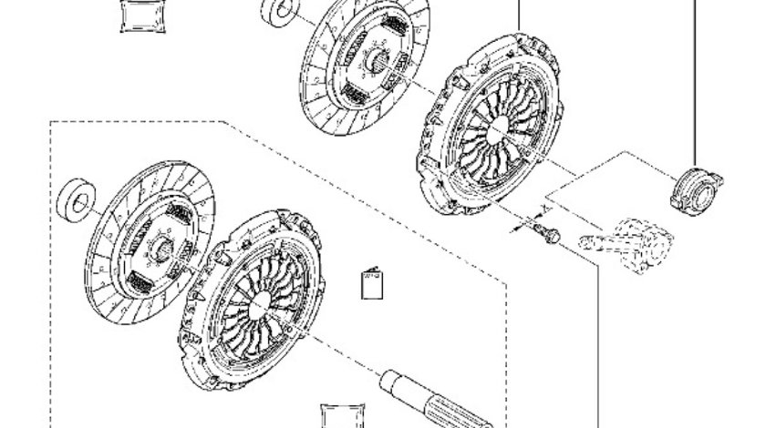 KIT AMBREIAJ Logan/Sandero 1.5 E3 - (placa + disc) RENAULT 7701479194 <br>