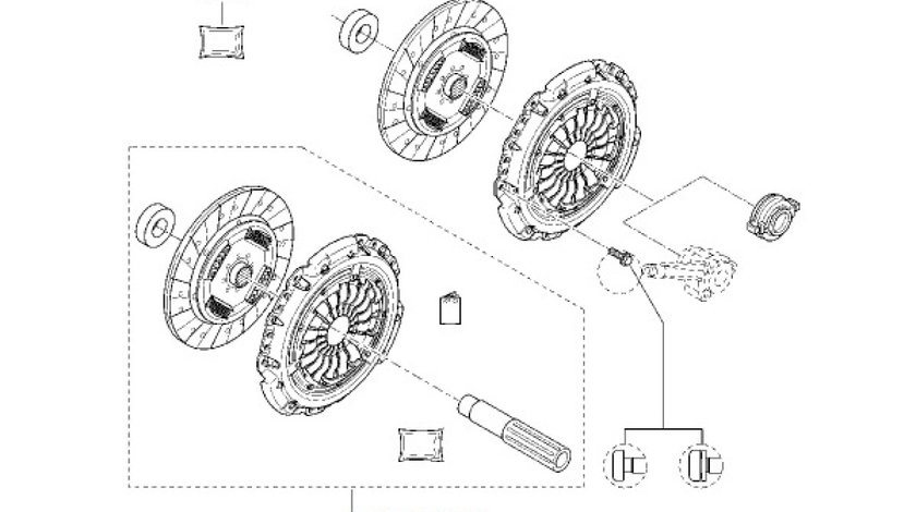 KIT AMBREIAJ Logan/Sandero 1.5DCI RENAULT 7701478799 <br>