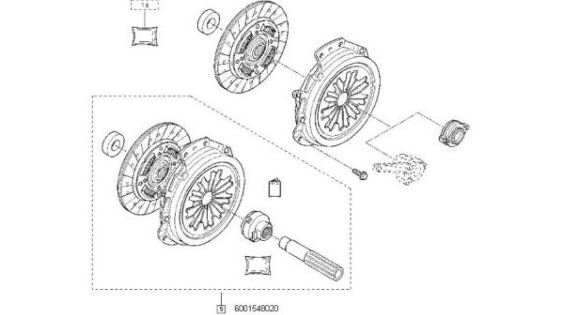 KIT AMBREIAJ Logan/Sandero 1.6/1.6 16V RENAULT 6001548020 <br>