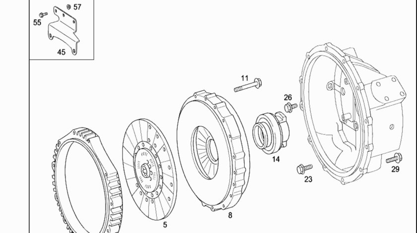 Kit ambreiaj Mercedes Tourismo 15 RHD motor 11967 cmc VALEO 827075