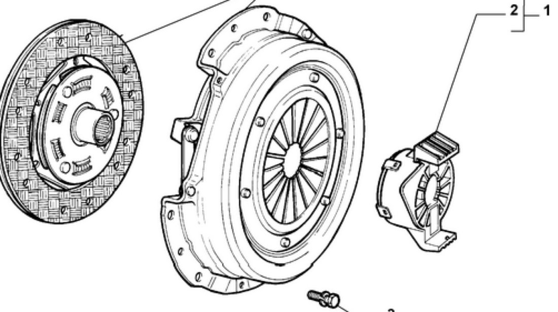 Kit ambreiaj motor 1,4 benzina Fiat VALEO 71741343