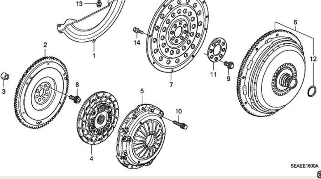 Kit ambreiaj motor 2.4 benzina Honda (3 repere) JAPANPARTS 826754