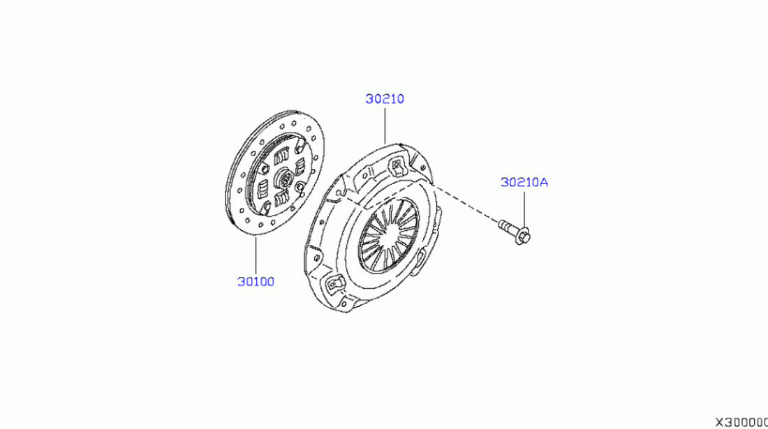 Kit ambreiaj Nissan Tiida motor 1,8 (disc+placa presiune) LUK 623 3419 09