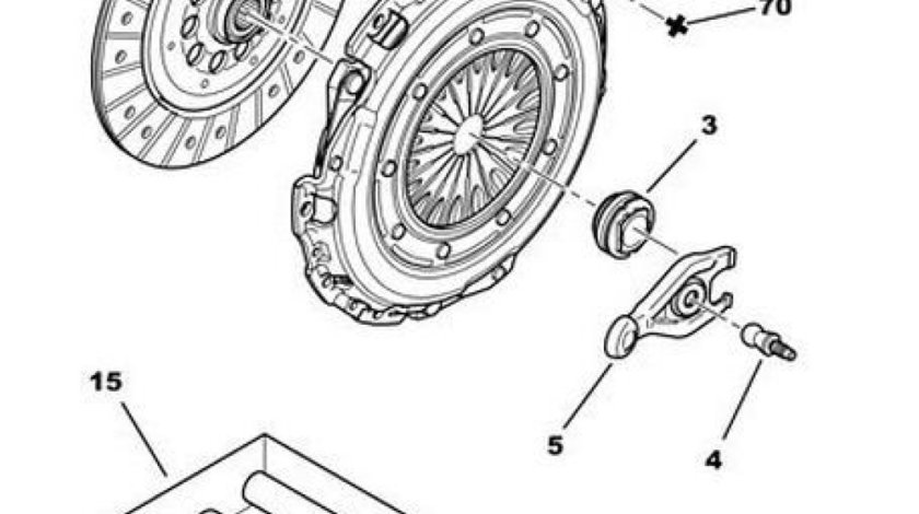 Kit ambreiaj Peugeot 407 motor 2,0 HDI 135 VALEO 2052.N1