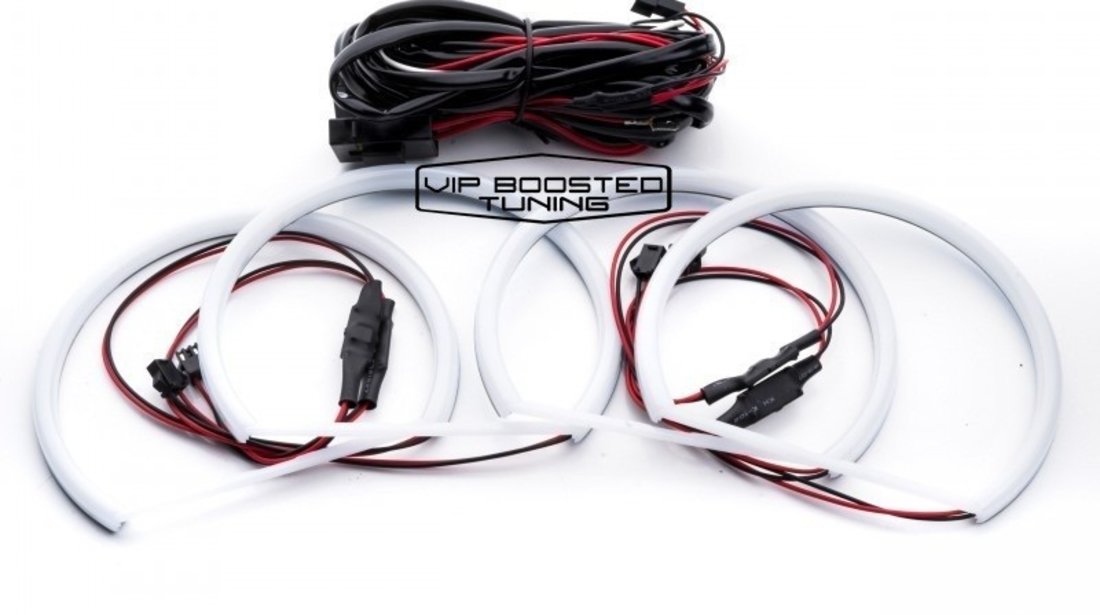 Kit Angel Eyes LED COTTON pentru BMW E46 Cabrio non Facelift 4x146mm