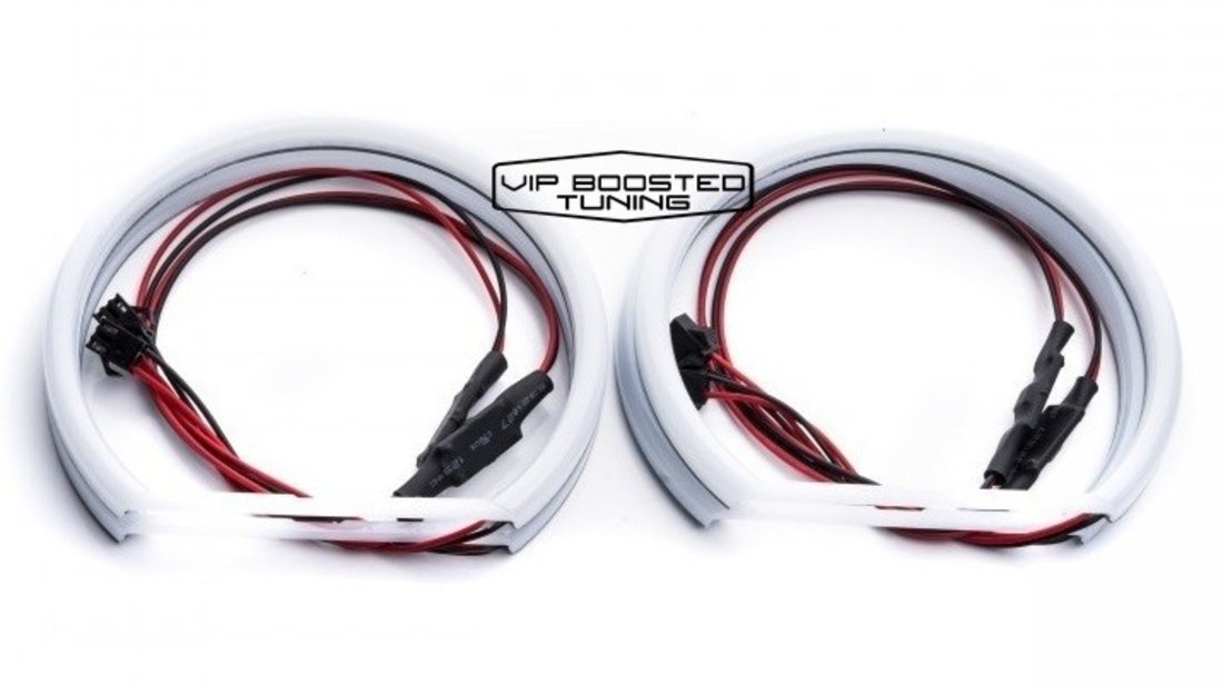 Kit Angel Eyes LED COTTON pentru BMW E46 Cabrio non Facelift 2x131mm + 2x146mm