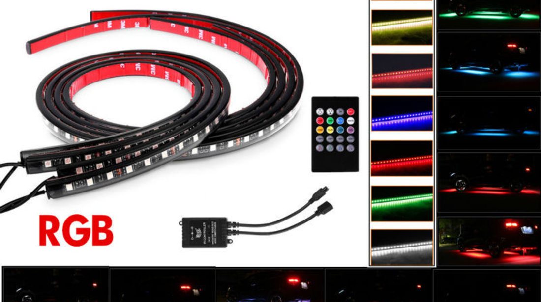 Kit banda LED SMD sub masina cu telecomanda