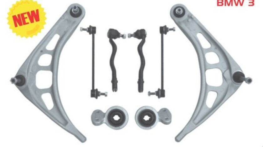 Kit brate suspensie / directie BMW Seria 3 E46 (02.1998 - 12.2007) - 8 piese QWP WSS993 piesa NOUA