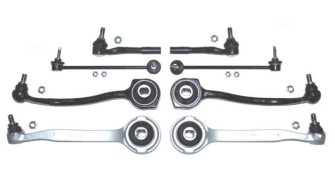 Kit brate suspensie / directie Mercedes C-Class W203, S203 (05.2000 - 08.2007) - 8 piese QWP WSS1003 piesa NOUA