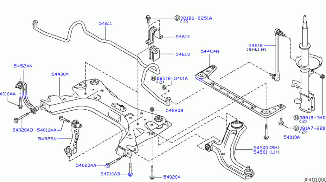 Kit bucsi brat punte fata Nissan Tiida YAMATO J41054AYMT