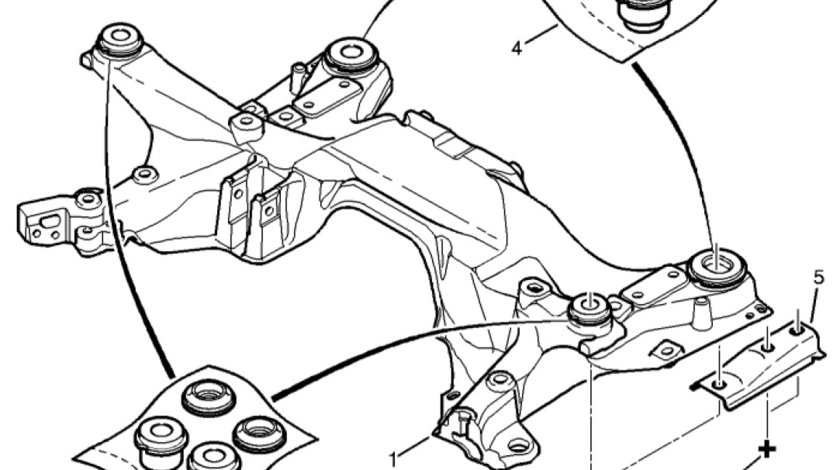 Kit bucsi cadru motor Citroen C5 II (spre fata,poz.3) CITROEN OE 350419