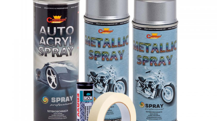 Kit complet reparatie si vopsire jante culoare Argintiu Metalizat, V2 AVX-KVJ-AGV2