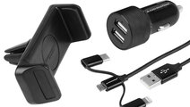 Kit De Călătorie: 2x încărcător Usb 3.1a + Ca...