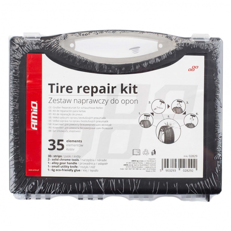 Kit De Reparatie Anvelope Fără Cameră De Dimensiuni Mari Amio 02829