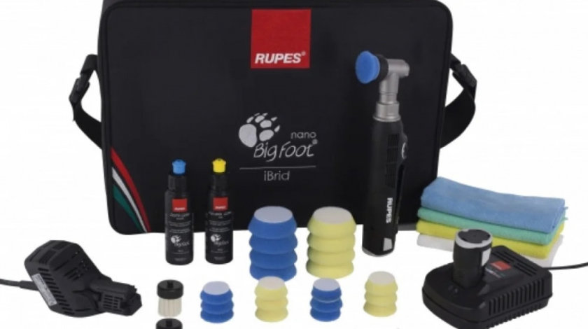 Kit Deluxe Masina Polish Rupes iBrid Nano Polisher Short Neck HR81M/DLX