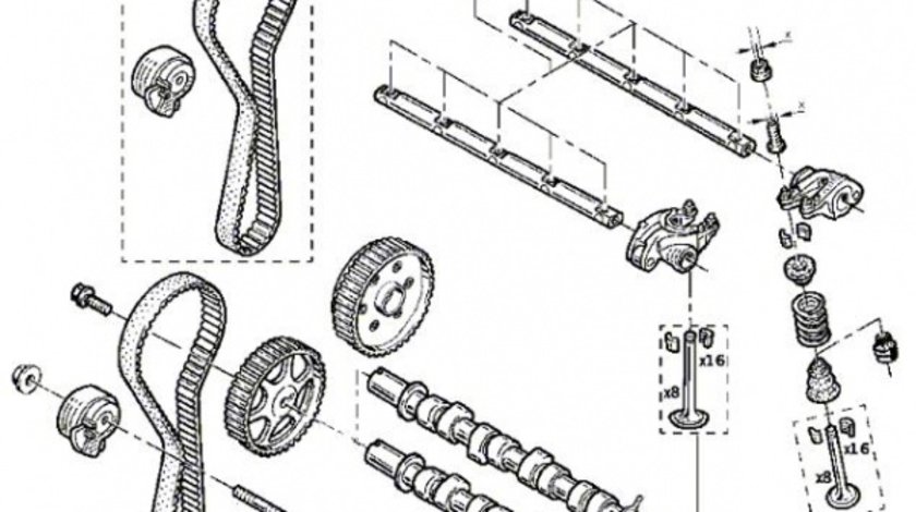 Kit distributie Dacia logan / sandero 12.16v ORIGINE RENAULT cod 7701476745