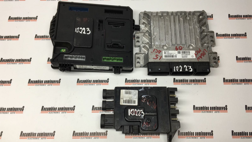 KIT ECU + BCM + BSI CONTINENTAL RENAULT SCENIC 3 S180153110 A / S180153110A / 237104833R / 237104832R / S180180060B / 284B18225R / 243800011RS180153110 A / S180153110A / 237104833R / 237104832R / S180180060B / 284B18225R / 243800011R