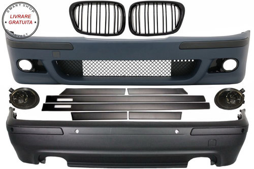 Kit Exterior BMW Seria 5 E39 (1997-2003) Cu Proiectoare Fumurii si Grile Negru Luc- livrare gratuita