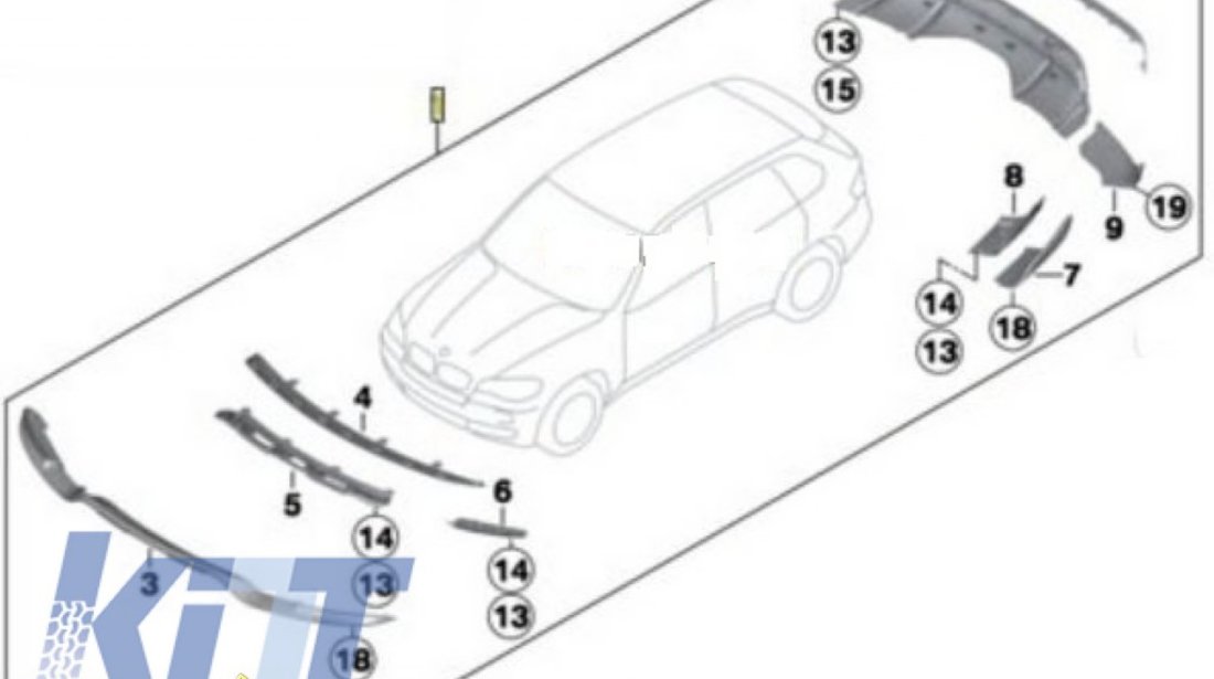 Kit exterior bmw x5 e70 aerodinamik 2010 LCI