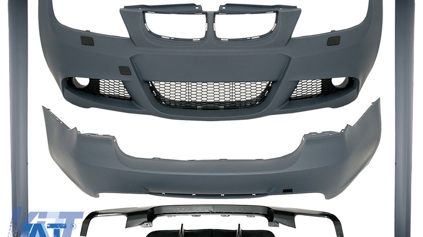 Kit Exterior compatibil cu BMW Seria 3 E90 (2005-2008) M-Technik Design cu Praguri Laterale