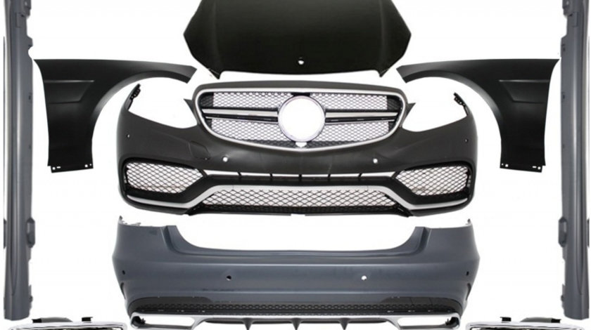 Kit Exterior Compatibil Cu Mercedes-Benz W212 E-Class Facelift 2013→ E63 A-Design Cu Ornamente De Evacuare COCBMBW212FAMGCS65